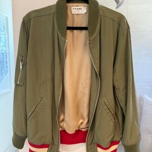 Frame Denim | Green Bomber Jacket